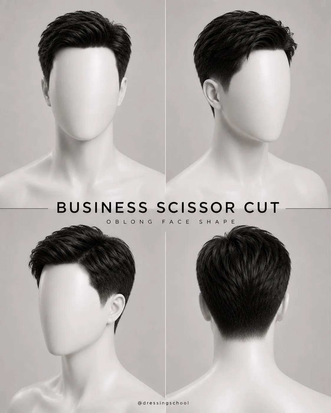 Indian man with a business scissor cut, tidy short hair with soft edges