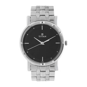 Add elegance to your wardrobe with the Titan Karishma Black Dial Watch. Stylish stainless steel strap, durable quartz movement, and 30m water resistance for all-day confidence