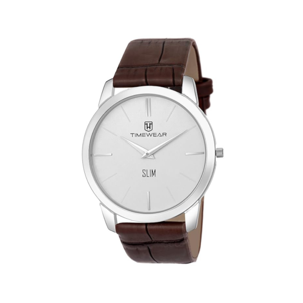 TIMEWEAR Slim Leather Strap Watch for Men