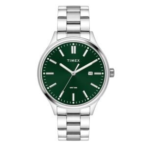 TIMEX Green Dial Men's Stainless Steel Watch