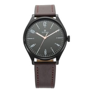 Titan Men's Leather Strap Watch